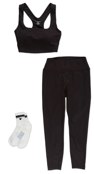 Thumbnail 1: HARMONY & BALANCE Women's 3 Pc Active Leggings Set 