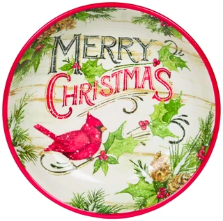 Thumbnail 1: Certified International 13 in Evergreen Christmas Serving Bowl  