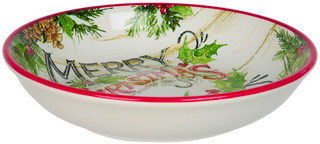 Thumbnail 2: Certified International 9 in Evergreen Christmas Soup Bowl  