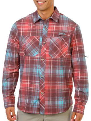 Thumbnail 1: Quiksilver Waterman Men's Long Sleeve Woven Plaid Button Down Shirt 