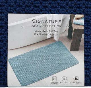 Thumbnail 2: Signature Spa Collection 17x14 Memory Foam Bath Rug 