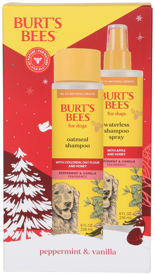 Thumbnail 1: Burt's Bees 2 Pc Christmas Peppermint & Vanilla Shampoo for Dogs 