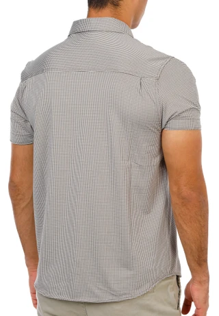 Thumbnail 2: Kenneth Cole Men's Short Sleeve Gingham Button Down Shirt 