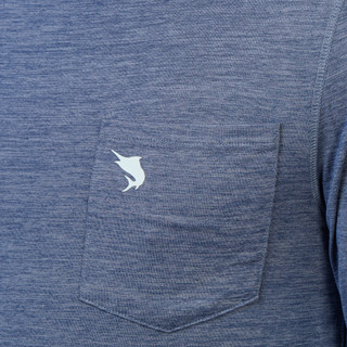 Thumbnail 3: Salt Life Men's Long Sleeve Brushed Crew Neck Pocket Tee 