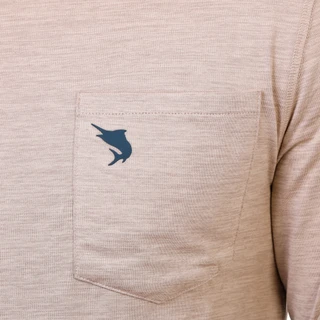 Thumbnail 2: Salt Life Men's Long Sleeve Brushed Crew Neck Pocket Tee 