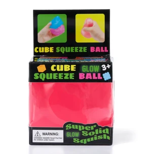 Thumbnail 1: Glow-in-the-Dark Super Solid Cube Squeeze Ball Toy 