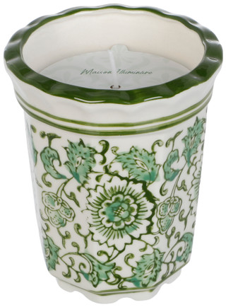Thumbnail 1: Sagebrook Home Chinoiserie Ceramic Candle - 7 oz 