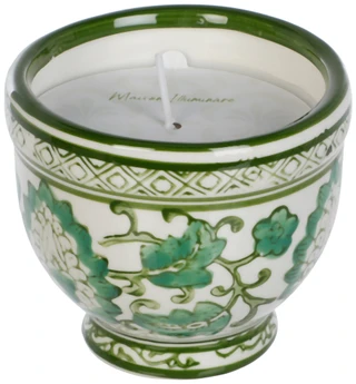 Thumbnail 1: Sagebrook Home Chinoiserie Ceramic Candle Bowl - 6 oz 