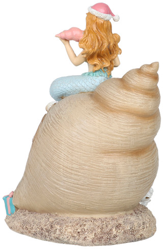 Thumbnail 3: Fancy That 10 In LED Christmas Mermaid Shell House Figurine  
