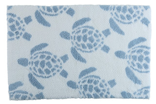 Thumbnail 1: Devgiri Coastal Sea Turtle Bath Rug - 20" x 32" 