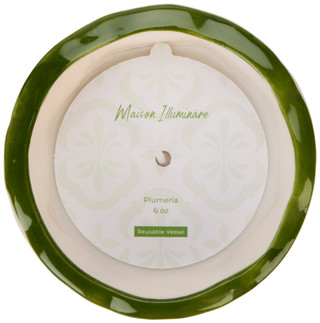 Thumbnail 2: Sagebrook Home Chinoiserie Ceramic Candle - 6 oz 