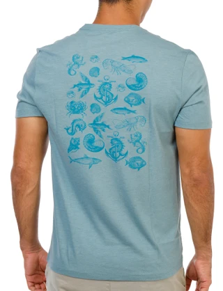 Thumbnail 1: Fair Harbor Men's Short Sleeve Fish Graphic Tee 