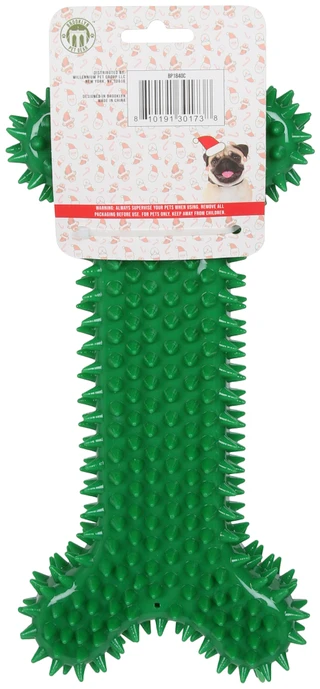 Thumbnail 2: Brooklyn Pet Gear Christmas Spike Bone Squeak Toy  