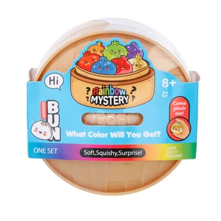 Thumbnail 1: Squishy Bun Squishy Dumpling Glitter Pets in Basket Toy 