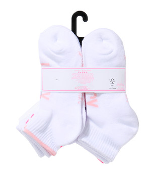 Thumbnail 2: Juicy Couture Women's 8 Pk Logo Sport Cushioned Quarter Socks 