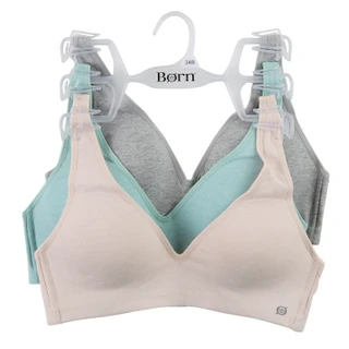 Thumbnail 1: Born 3 Pk Organic Cotton Wirefree Bras  