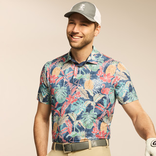 Thumbnail 2: Izod Golf Men's Short Sleeve Tropical Golf Polo 
