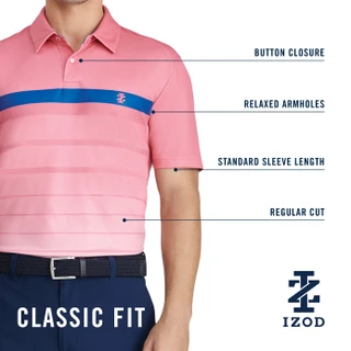 Thumbnail 6: Izod Golf Men's Short Sleeve Tropical Golf Polo 