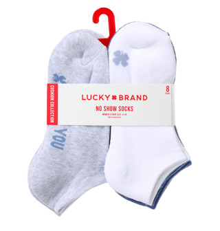 Thumbnail 1: Lucky Brand Women's 8 Pk No Show Lucky You & Clover Socks 