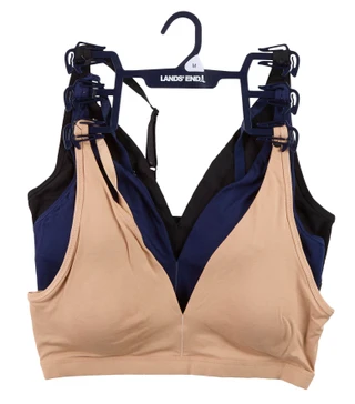 Thumbnail 2: Lands End 3 Pk Women's Soft Essential Wireless Bralettes  