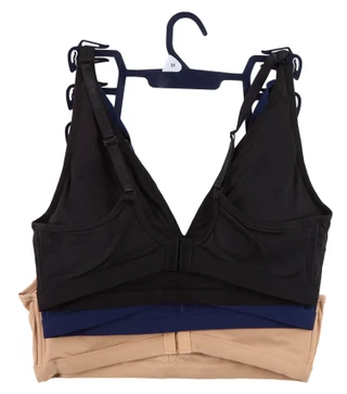 Thumbnail 4: Lands End 3 Pk Women's Soft Essential Wireless Bralettes  