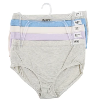 Thumbnail 1: Born 5 Pk Women's Organic Cotton Briefs  