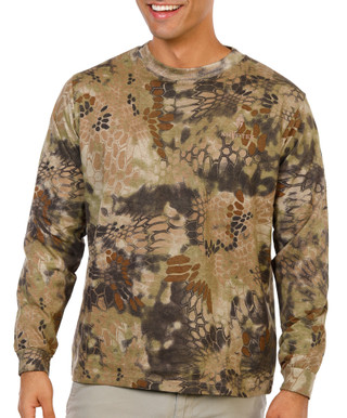 Thumbnail 1: KRYPTEK Men's Long Sleeve Highlander Printed Tee 