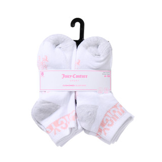 Thumbnail 1: Juicy Couture Women's 8 Pk Logo Sport Cushioned Quarter Socks 