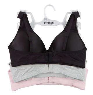 Thumbnail 2: Born 3 Pk Organic Cotton Wirefree Bras  