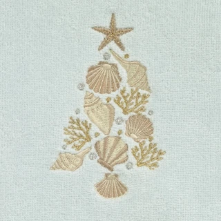 Thumbnail 5: AVANTI Avanti Shell Tree 2-Pack Hand Towel Set 