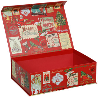 Thumbnail 2: Mosaic Bath & Spa Medium Retro Christmas Print Gift Box 