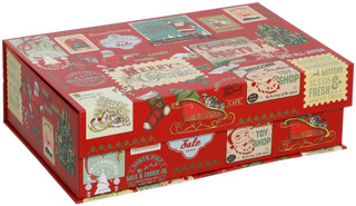 Thumbnail 1: Mosaic Bath & Spa Medium Retro Christmas Print Gift Box 