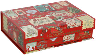 Thumbnail 1: Mosaic Bath & Spa Small Retro Christmas Print Gift Box  