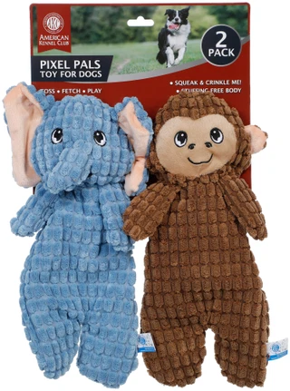 Thumbnail 1: American Kennel Club 2 Pk Pixel Pals Toy for Dogs 