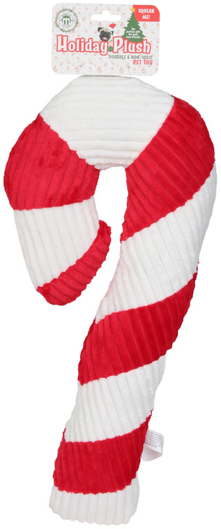Thumbnail 1: BROOKLYN PET Large Candy Cane Plush Pet Toy  