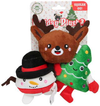 Thumbnail 1: BROOKLYN PET 3 Pk Holiday Plush Pet Toys  