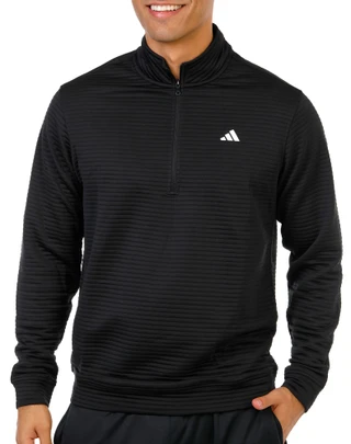 Thumbnail 1: Adidas Men's Long Sleeve Quarter Zip Ribbed Jacket 