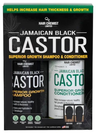 Thumbnail 1: HAIR CHEMIST 2 Pc Jamaican Black Castor Shampoo & Conditioner 