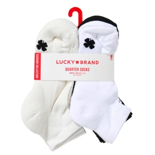 Thumbnail 1: Lucky Brand Women's 8 Pk Lucky Clover Quarter Socks 