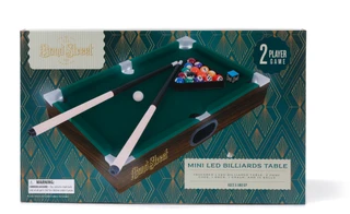Thumbnail 1: Bond Street Tabletop LED Billiards Table with Cues, Balls, Chalk & Rack 