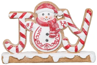 Thumbnail 1: Magical Season 7x4.5 Candy Cane Snowman Joy Christmas Home Accent 