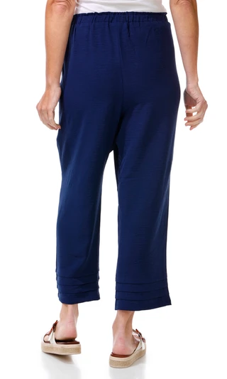Thumbnail 2: Soho Women's Pull On Drawstring Pleated Hem Capris 