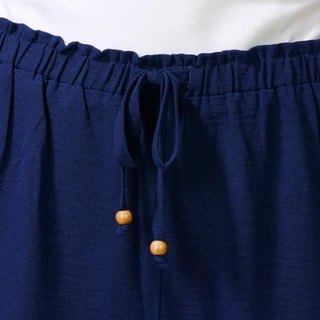 Thumbnail 3: Soho Women's Pull On Drawstring Pleated Hem Capris 