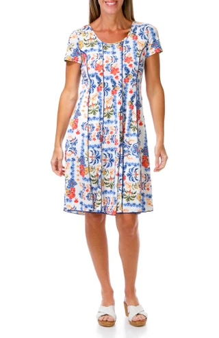 Thumbnail 1: Sami & Jo Women's Short Sleeve Flat Panel Dress 