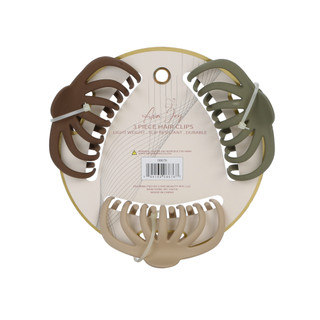Thumbnail 2: AVA JOY 3 Pk Curved Hair Claw Clips 