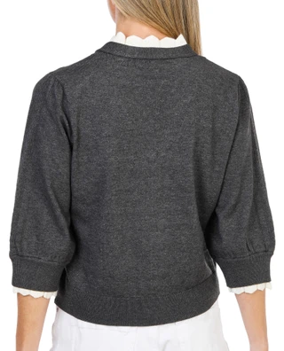 Thumbnail 3: Democracy Women's Petite Sweater Cardigan Top 