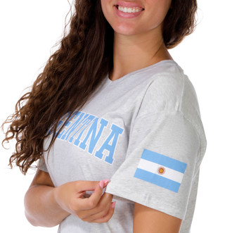 Thumbnail 2: Vintage threadz Juniors Short Sleeve Argentina Boyfriend Tee 