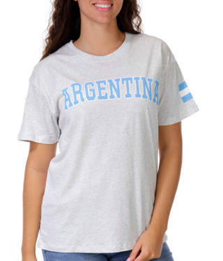 Thumbnail 1: Vintage threadz Juniors Short Sleeve Argentina Boyfriend Tee 