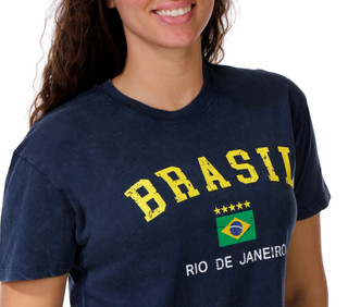 Thumbnail 3: Vintage threadz Juniors Short Sleeve Brasil Boxy Crop Tee 