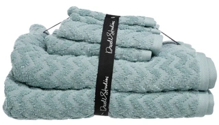 Thumbnail 2: DWELL 6 Pc Cotton Chevron Bath Towel Set 
